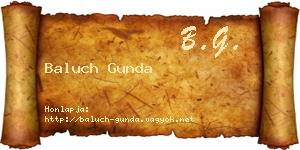Baluch Gunda névjegykártya